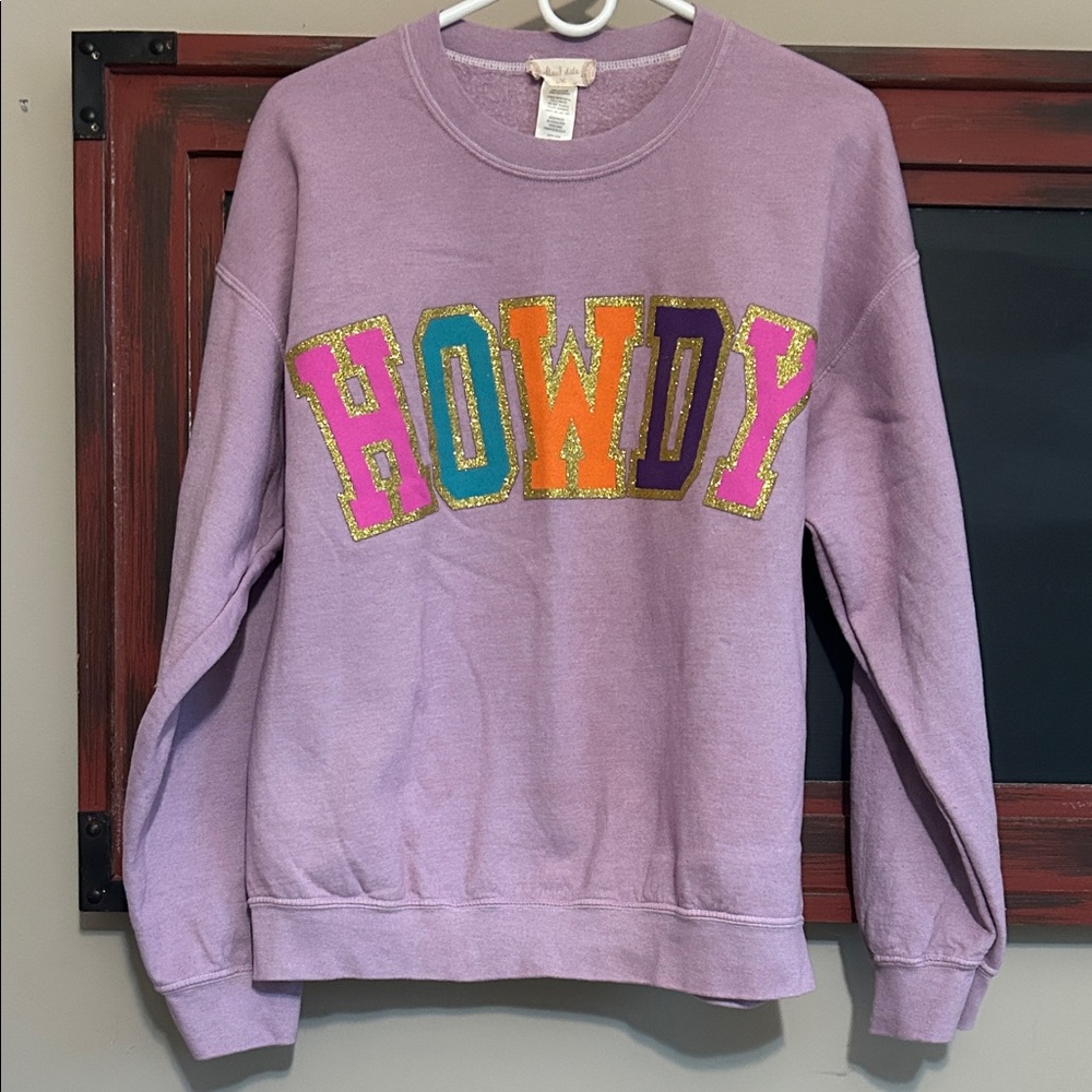 Altar'd State Purple 'Howdy' Sweatshirt